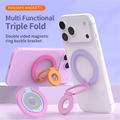 Color Block Magnetic Phone Ring Holder - MagSafe Compatible - Hot Pink