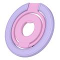 Color Block Magnetic Phone Ring Holder - MagSafe Compatible - Purple