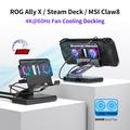Cooling Docking Station with USB Hub for Asus ROG Ally X, Steam Deck, Nintendo Switch - Titanium Grey