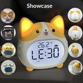 Corgi Dog LED Alarm Clock with Night Light - Yellow