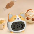 Corgi Dog LED Alarm Clock with Night Light - Yellow