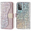 Croco Bling Series Samsung Galaxy A52 5G, Galaxy A52s Wallet Case - Rose Gold