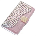 Croco Bling Series Samsung Galaxy A52 5G, Galaxy A52s Wallet Case - Rose Gold