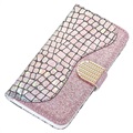 Croco Bling Series Samsung Galaxy S21 Ultra 5G Wallet Case - Rose Gold