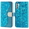 Croco Bling Series Samsung Galaxy A14/A14 5G Wallet Case - Blue