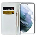Croco Bling Series Samsung Galaxy S22 5G Wallet Case - Rose Gold