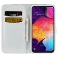 Croco Bling Samsung Galaxy A70 Wallet Case - Silver
