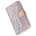 Croco Bling iPhone 11 Wallet Case - Silver