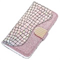 Croco Bling iPhone 11 Wallet Case - Silver