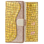 Croco Bling iPhone XS Max Wallet Case (Open Box - Excellent) - Gold