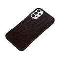 Crocodile Series Samsung Galaxy A53 5G Hybrid Case - Coffee