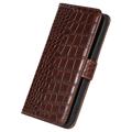 Crocodile Series OnePlus Nord 2T Wallet Leather Case with RFID - Brown