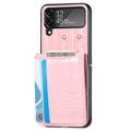 Crocodile Series Samsung Galaxy Z Flip4 5G Wallet Case - Pink