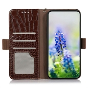 Xiaomi 17T Pro Crocodile Series Wallet Leather Case with RFID - Brown