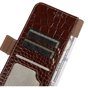 Xiaomi 17T Pro Crocodile Series Wallet Leather Case with RFID - Brown
