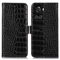 Crocodile Series OnePlus Ace/10R Wallet Leather Case with RFID
