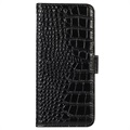 Crocodile Series OnePlus Ace/10R Wallet Leather Case with RFID - Black