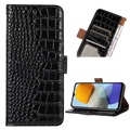Crocodile Series Samsung Galaxy M33 Wallet Leather Case with RFID - Black