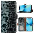 Crocodile Series iPhone 14 Wallet Leather Case with RFID - Green