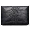 Crocodile Skin Laptop Sleeve with Stand - 11-12" - Black