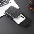 Crocodile Texture Waist Bag for Foldable Phones - Rotating Belt Clip - Black