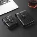 Crocodile Texture Waist Bag for Foldable Phones - Rotating Belt Clip - Black