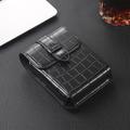 Crocodile Texture Waist Bag for Foldable Phones - Rotating Belt Clip - Black