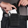 Crocodile Texture Waist Bag for Foldable Phones - Rotating Belt Clip - Black