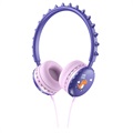 Cute Dinosaur Stereo Kids Headphones Y18 - 3.5mm - Purple