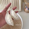 Cute Dumpling Squishy Stress Relief Toy with Keychain - White