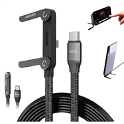 D-POWER 9204 240W USB-C Cable with 360 Foldable Phone Stand - 1.5m