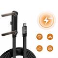 D-POWER 9204 240W USB-C Cable with 360 Foldable Phone Stand - 1.5m