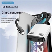 D0249 2-in-1 USB-C Adapter for AR Glasses and Gaming Consoles