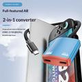 D0249 2-in-1 USB-C Adapter for AR Glasses and Gaming Consoles - Red / Blue