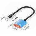 D0249 2-in-1 USB-C Adapter for AR Glasses and Gaming Consoles - Red / Blue