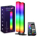 D04 RGB Smart LED Light Bar with Remote Control - 2 Pcs. - Black