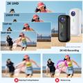 D100 2K Mini Thumb Camera with Accessories - White / Black