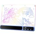 D17 LED Light-Up Drawing Board - 350x245mm - 14 Light Modes - Blue
