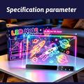 D17 LED Light-Up Drawing Board - 350x245mm - 14 Light Modes - Blue