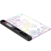 D17 LED Light-Up Drawing Board - 350x245mm - 14 Light Modes - Black