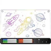 D17 LED Light-Up Drawing Board - 350x245mm - 14 Light Modes - Black
