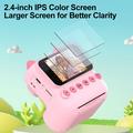 D18 Kids Instant Print Camera with 2.4" Screen - Pink