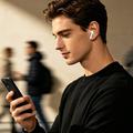 D20 Smartwatch with Wireless Earphones, AI Translation - Nylon Strap - Black