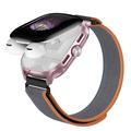 D20 Smartwatch with Wireless Earphones, AI Translation - Nylon Strap - Rose Gold