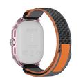 D20 Smartwatch with Wireless Earphones, AI Translation - Nylon Strap - Rose Gold