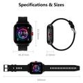 D20 Smartwatch with Wireless Earphones, AI Translation - Silicone Strap - Black