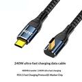 D24220 Right-Angle Fast Charging USB-C Cable 240W - 2m - Black