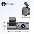 D28 4K Dual-Channel Dash Cam with WiFi, ADAS, BSD Alerts - Black