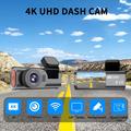 D28 4K Dual-Channel Dash Cam with WiFi, ADAS, BSD Alerts - Black