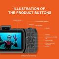 D50 Dual Screen Waterproof Action Camera - 65MP, IP68